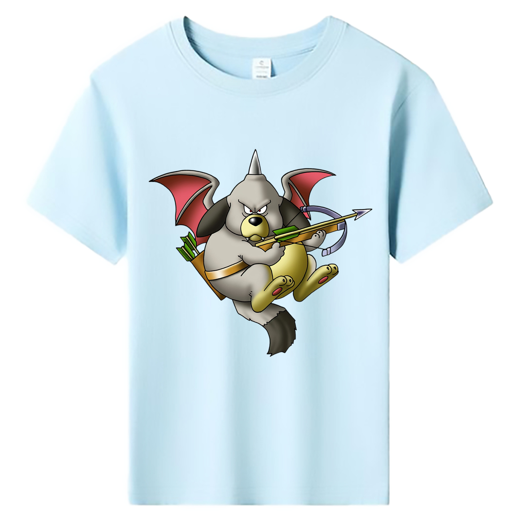 （画像用） ドラゴンクエスト Doragon Kuesuto Dragon Quest 綿100％キッズTシャツ（フロントプリント）